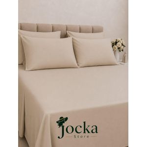 Jocka طقم ملاية قطن استك 100% بريميوم 3 قطع -   ناعم ومريح - ألوان ومقاسات متعددة_120 CM