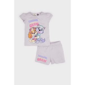 Defacto 100% Cotton Paw Patrol Waist Elastic Pajamas Set Girl Baby