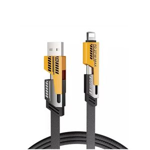 2-in-2 Universal Fast Charging Cable – USB-A & USB-C to USB-C (65W) + Lightning (27W PD), 1.2M