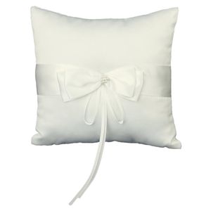 5pcs/set Wedding Supplies Double Heart Satin Flower Girl Basket + 7 * 7  inches Ring Bearer Pillow + Guest Book + Pen Holder + Bride Garter Set White