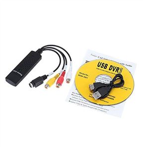 محول فيديو محمول، يعمل عبر USB لنقل لقطات VHS وDVD وكاميرات المراقبة التلفزيونية إلى جهاز الكمبيوتر، أسود، 0.2 م، من ايزيكاب