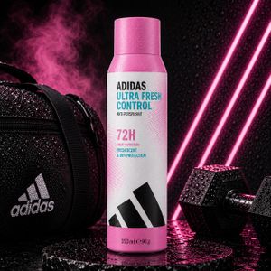 ADIDAS بخاخ Ultra Control Women المنعش 150 مل - رائحة الفواكه والزهور والحمضيات والمسك الناعم - انتعاش نسائي يدوم طويلًا مع إحساس جاف ونظيف