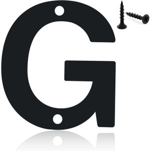 أرقام منزلية عصرية توضع بالخارج على صندوق البريد مصنوعة من المعدن بلون أسود وبمقاس 7.6 سم، رقم وحرف لعنوان المنزل لتزيين الباب والحديقة، لافتة برقم منزلي قابلة للتعديل مع مسامير