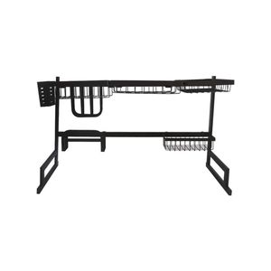 Over-the-sink dish drying rack, two-tier stainless steel dish rack, dish rack