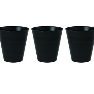 ثلاث سلال سوداء للمكتب أو المطبخ أو الحمام.