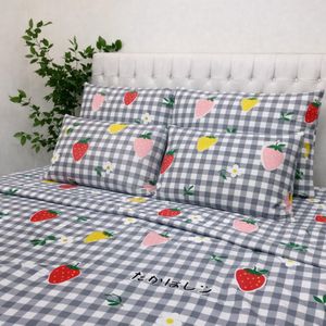 طقم ملاية سرير قطن عامرية 4 قطع مقاس 265*240