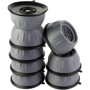 حوامل تثبيت صنعت لتبقى (4 قطع) - من مادة TPU فائقة المتانة مقاومة للتآكل - تمنع اهتزاز الغسالة والضوضاء - تحمي الأرضيات الحساسة بشكل دائم