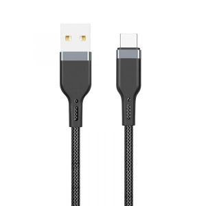 WiWU كابل بلاتينيوم PT02 من USB إلى Type-C بطول 2 متر - أسود