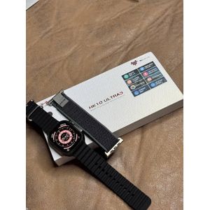 ساعة ذكية HK 10 Ultra 3 شاشة AMOLED مع 2 استراب - أسود