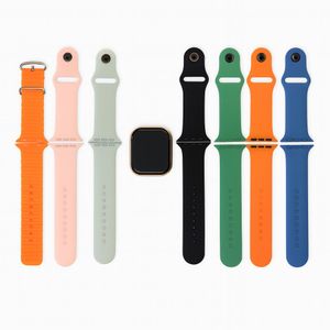 Ef Smart Watch 10 Edition with 7 Interchangeable Straps, Multi-Color Fitness Tracker, Heart Rate Monitoring, Bluetooth Calls, and HD Touch Screen - Gold Case Design