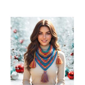 شال حريمي شتوي تريكو دافئ لف أنيق للاستخدام اليومي