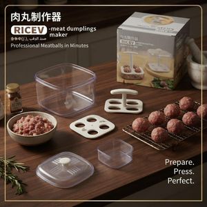 Meatball and Kofta Maker - Meatball Press - Minced Meat Press and Slicer for 4 Balls