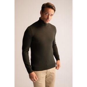 Defacto Slim Fit Slim Cut Turtleneck Basic Plain Knit Sweater