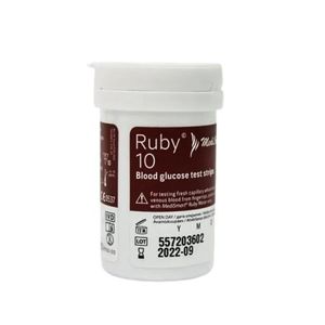 Ruby شرائط اختبار قياس السكر في الدم 50 قطعة للاستخدام المنزلي