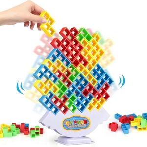 48 Pcs Tetra Tower Balance Stacking Blocks Game, Board Games For 2 Players+ Family Games, Parties, Travel, Kids & Adults Team Building Blocks Toy