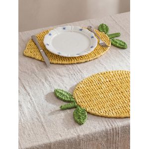 LC Waikiki Lemon Figured Rattan Placemat 40 Cm