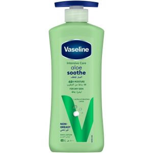 Vaseline لوشن جسم عناية مكثفة Aloe vera يهدئ، يشفي ويُنعش البشرة الجافة 400ML