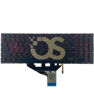 Os Keyboard Compatible with HP Omen 15-DC 15-DH RED BACKLIT 