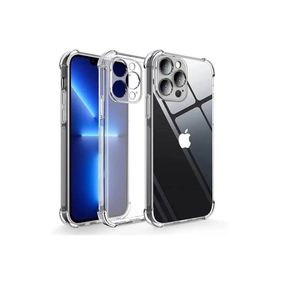 جراب Dl3 Mobilak متوافق مع آيفون 15 برو، جراب سيليكون شفاف من مادة TPU المقاومة للصدمات، زوايا مقاومة للصدمات - شفاف