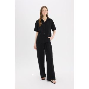 Defacto Woman Wide Leg Trousers - Black