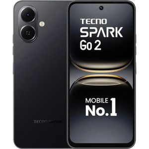 Tecno هاتف سبارك جو 2، ذاكرة 64 جيجابايت، ذاكرة وصول عشوائي 3 جيجابايت، شبكة 4G LTE، أسود حبري