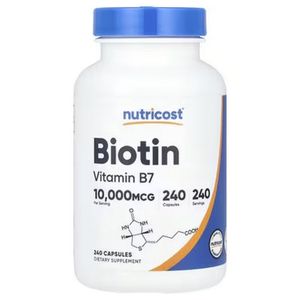 Nutricost Biotin, 10,000 mcg, Vitamin B7 240 Capsules