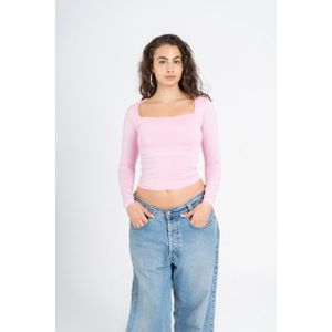OUTDATED Square Neck Long Sleeve - Light Pink