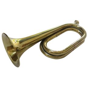Blowing Bugle Scout Bugle Vintage Music Instrument 12.60inch Trumpet Solid  Copper and Brass Bugle for Cavalry Orchestra Beginner Band