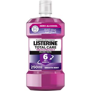 Listerine  توتال كير لحماية الأسنان، 250 مل، غسول فم يومي بالفلورايد بستة فوائد
