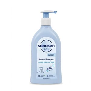 Sanosan سانوسان بيبي غسول للاستحمام وشامبو للأطفال ببروتين الحليب – لا يسبب الدموع500ملل