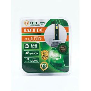 Tacpro  T2 LED Headlight Bulbs, 6000K Cool White, Up to +200% Extra Brightness, Base 880 (Pair)