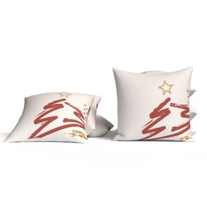 Art Mood Christmas Cushion 006 without filling 40x40 CM, Washable Soft Holiday Pillow for Sofa, Bedroom, Living Room, or Office, Festive Decorative Accent