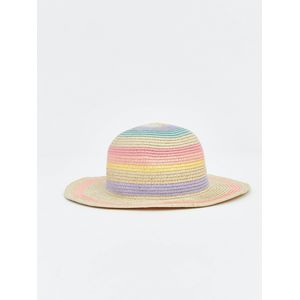 LC Waikiki Color Block Baby Girl's Rattan Fedora Hat