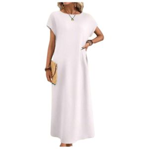  فستان نص كوم كريب فضفاض فري سيز . خامة ناعمة ومريحة