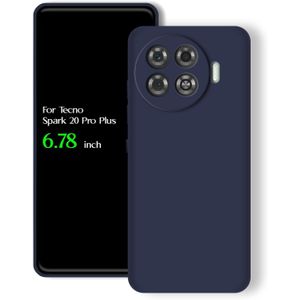 Luxury Liquid Silicone Case For Tecno Spark 20 Pro+ - (Blue)