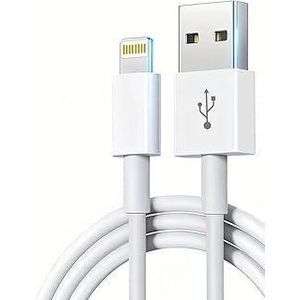 Fast Charging Cable (Certified) High Speed USB to L Data Sync Cable Compatible with iPhone - 8/13/12/11/14 Pro/14 Pro/14 Plus/14 Pro Max, iPad Pro, iPhone 13-5 (1M, White)