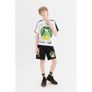 Defacto Xbox 2-Pack Suit/Set Short Sleeved Tişört Waist Elastic Shorts Mens Kids