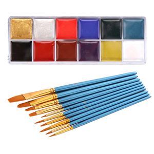 9pcs Professional Artist Paint Brushes Set Black Long Wooden Handle Nylon  Hair