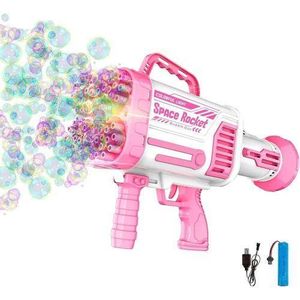 Electric bubble gun – 92 holes with LED light and USB charging