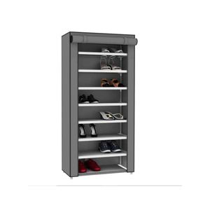 eBasket 7-Tier Shoe Rack, Shoe Closet Organizer (Gray)