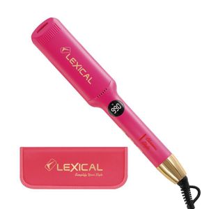 LEXICAL  Professional Ceramic Hair Straightener with Smart LED Display & Premium Travel Pouch (44*110mm)