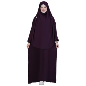 إدناء الخامة كريب رويال مكون من 2 قطعة موديل 7012 , بنفسجي