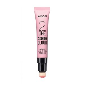 Avon 2 في واحد كريمي للشفاه والخدود 10 مل قطيفة باللون الخوخي