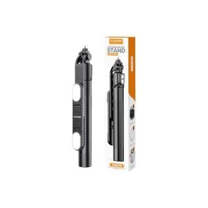 PLOKAMA حامل ثلاثي القوائم وعصا سيلفي  LIVE-K10-PRO – متوافق مع كاميرات الهواتف، مزود بإضاءة LED وتقنية بلوتوث، قابل للطي، مع جهاز تحكم عن بُعد،  جم، أقصى ارتفاع 200 سم – لون أسود