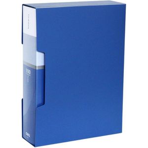Deli e5007 100-pocket display book, a4 size, assorted