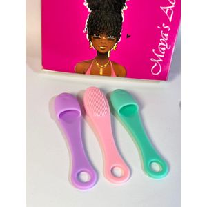 فرشاة للوجه من السيليكون الناعم، فرشاة سيليكون بالأصابع 3 قطع