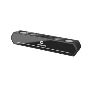 ONEMUST مكبر صوت لاسلكي محمول مع حامل هاتف، بلوتوث V5.3، 8 واط، راديو FM، يدعم بطاقة TF/USB