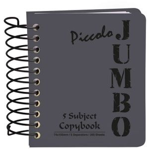 mintra Piccolo Jumbo Lined Note Book- 7.3×10cm - 200 Sheets - Grey