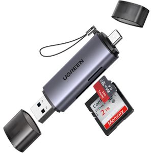 Ugreen  (50706) SD Card Reader USB 3.0 USB C OTG Dual Slot for UHS-I Micro SD SD SDXC SDHC Micro SDXC Micro SDHC MMC Compatible for MacBook Dell XPS Samsung Huawei Sony Google