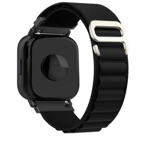 Nylon Band Compatible with Xiaomi Redmi Watch 5 Active/Redmi Watch 5 Lite, 22mm Metal Buckle Sports Watch Strap Men Women Replacement Strap - Black
